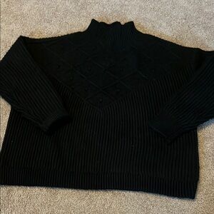 Calvin Klein women’s Chic Black Ribbed Sweater